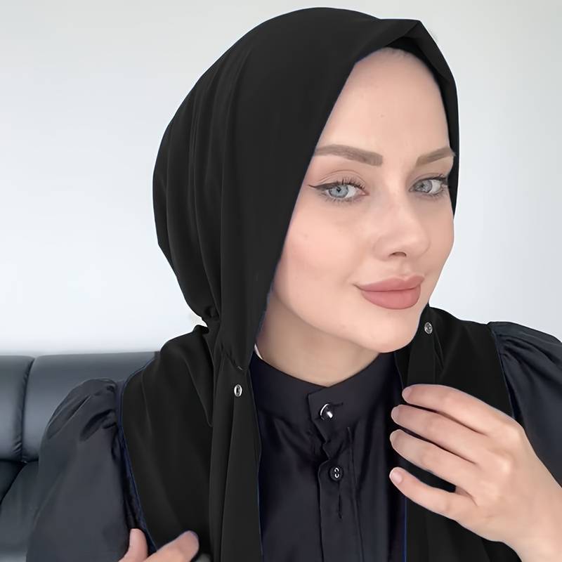Women Fashion Hats - Мусульманская модная шапка-платок простого дизайна, однотонная,
