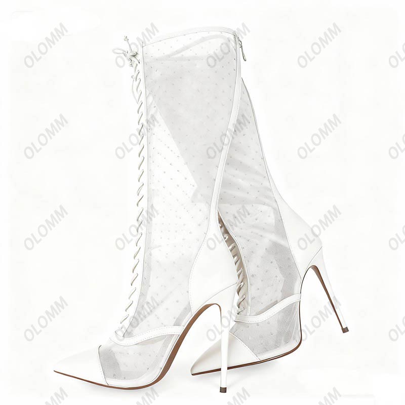 Olomm Artisan Сапоги из прозра – обзор и цена Women'S Fashion Knee High Boots