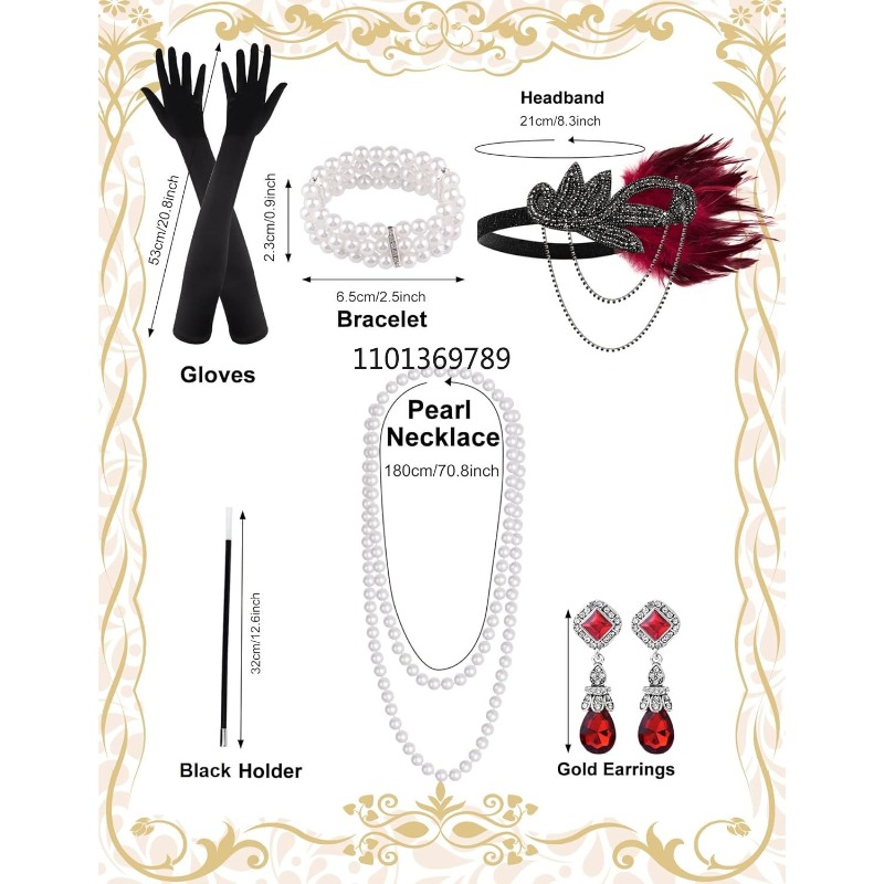 Набор из 6 аксессуаров в стиле – обзор и цена Women'S Fashion Roaring 20S