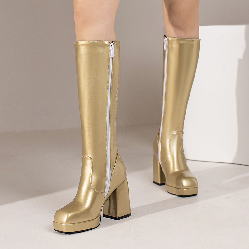 Зеленые зимние женские сапоги  – обзор и цена Women'S Fashion Knee High Boots