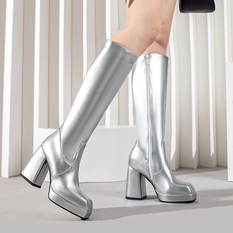 Зеленые зимние женские сапоги  – обзор и цена Women'S Fashion Knee High Boots