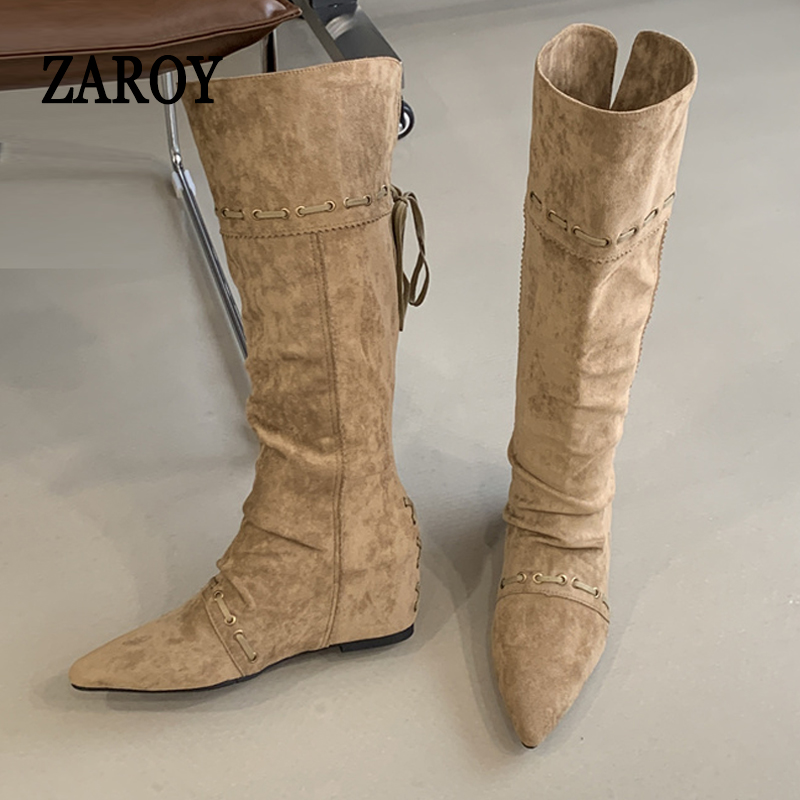 Зимние женские сапоги ZAROY: м – обзор и цена Women'S Fashion Knee High Boots