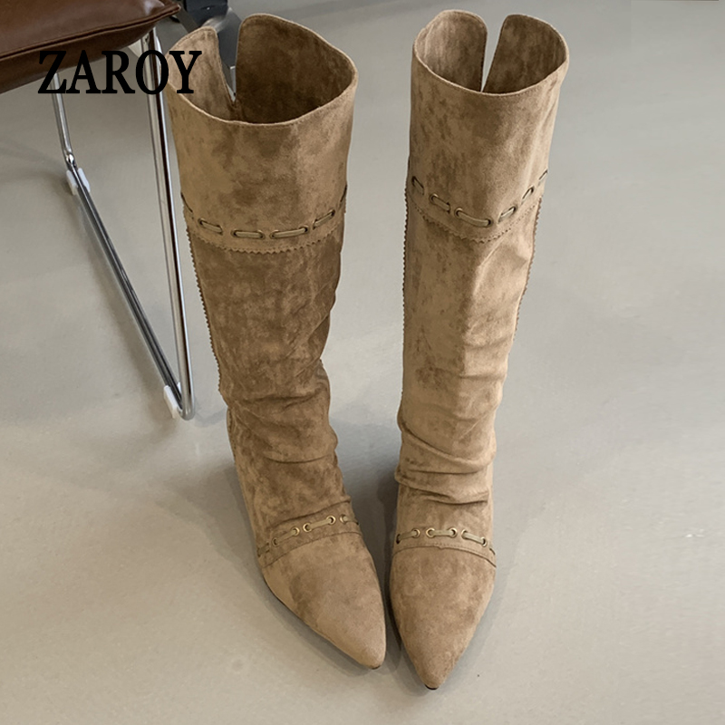 Зимние женские сапоги ZAROY: м – обзор и цена Women'S Fashion Knee High Boots