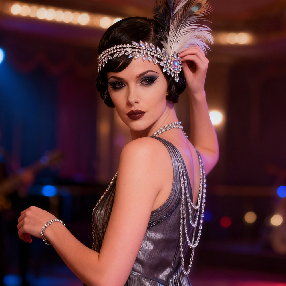 Повязка на голову с перьями в  – обзор и цена Women'S Fashion Roaring 20S